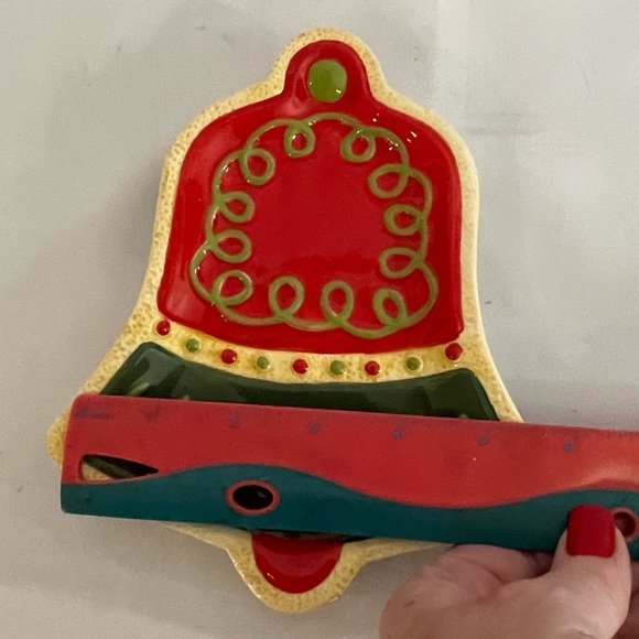 Fitz And Floyd Sugar Coated Christmas Bell Snack Plate - Picture 7 of 8
